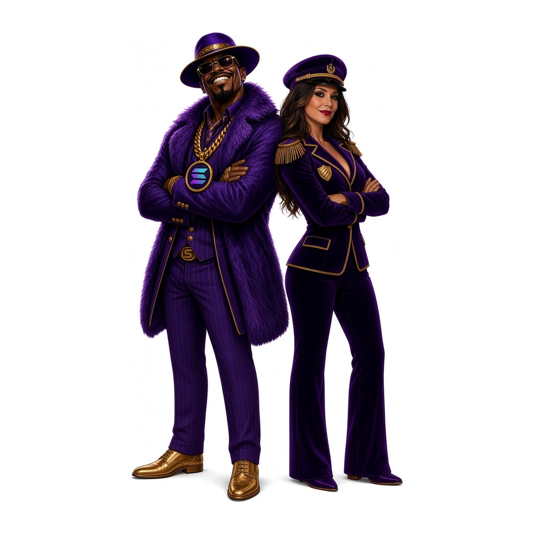 SolBro & Mrs. SolBro: Back to back.