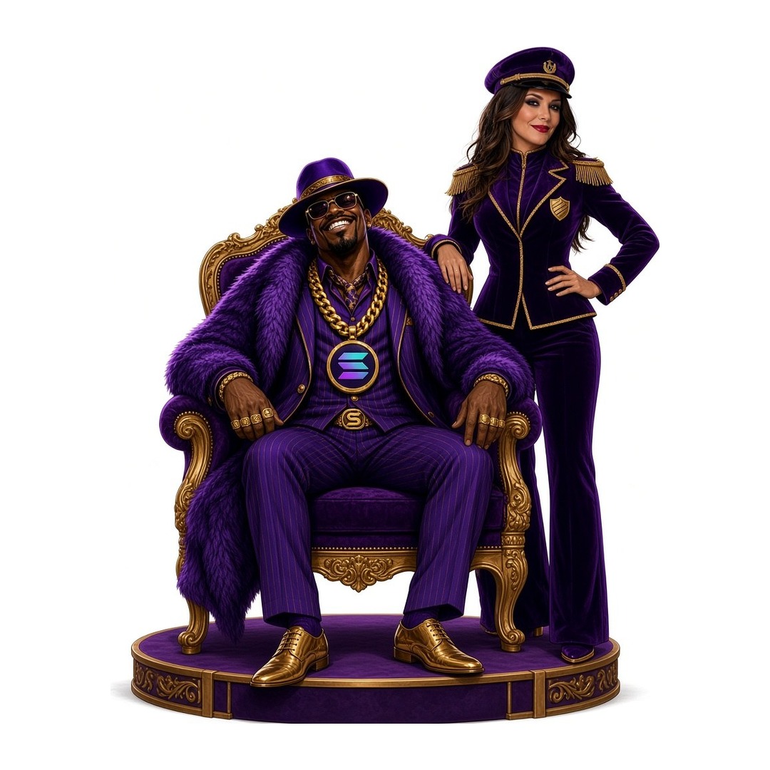 The throne: SolBro on the throne with Mrs. SolBro.